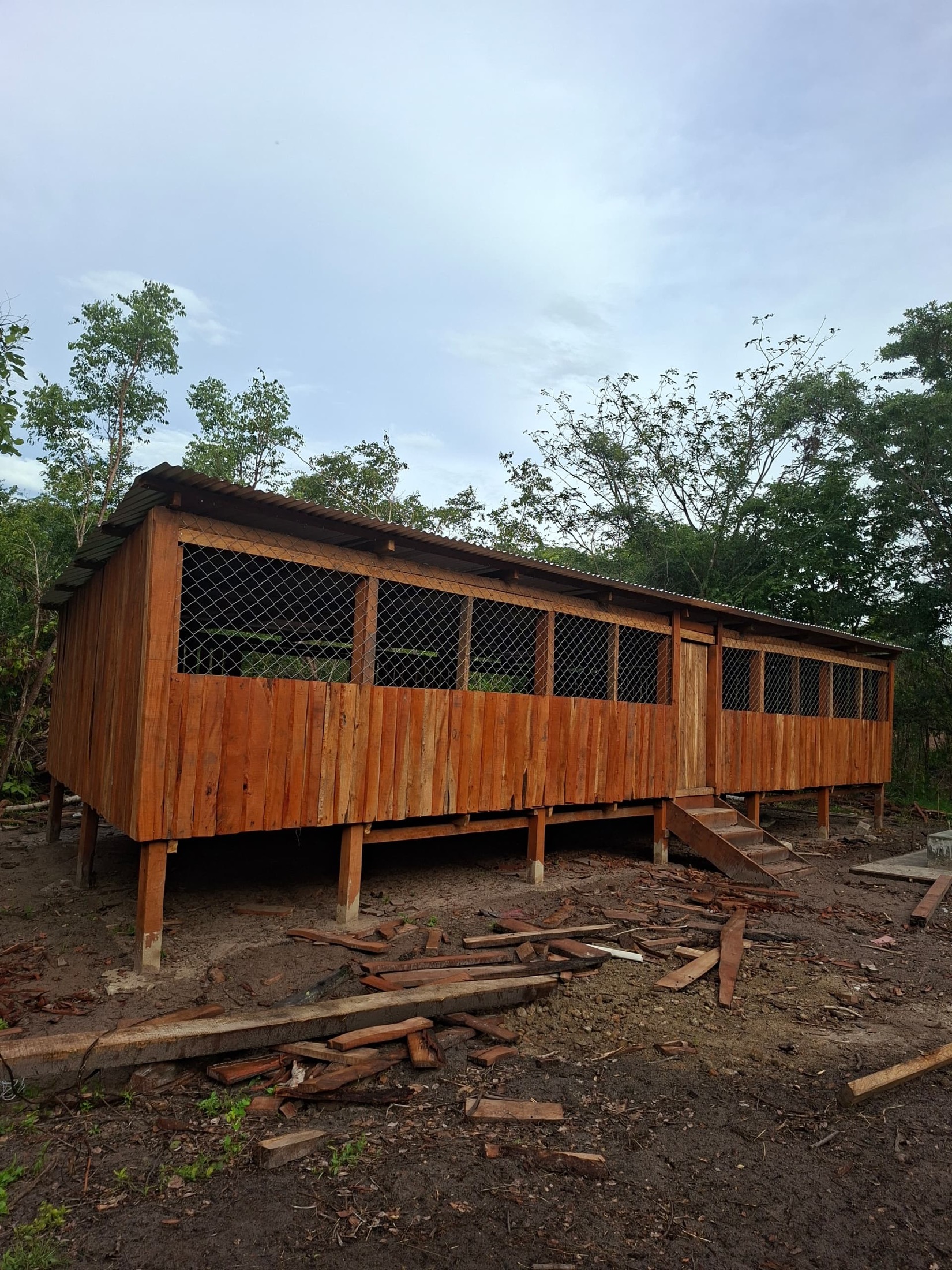 Purpose-built goat housing at Four Rivers Ranch